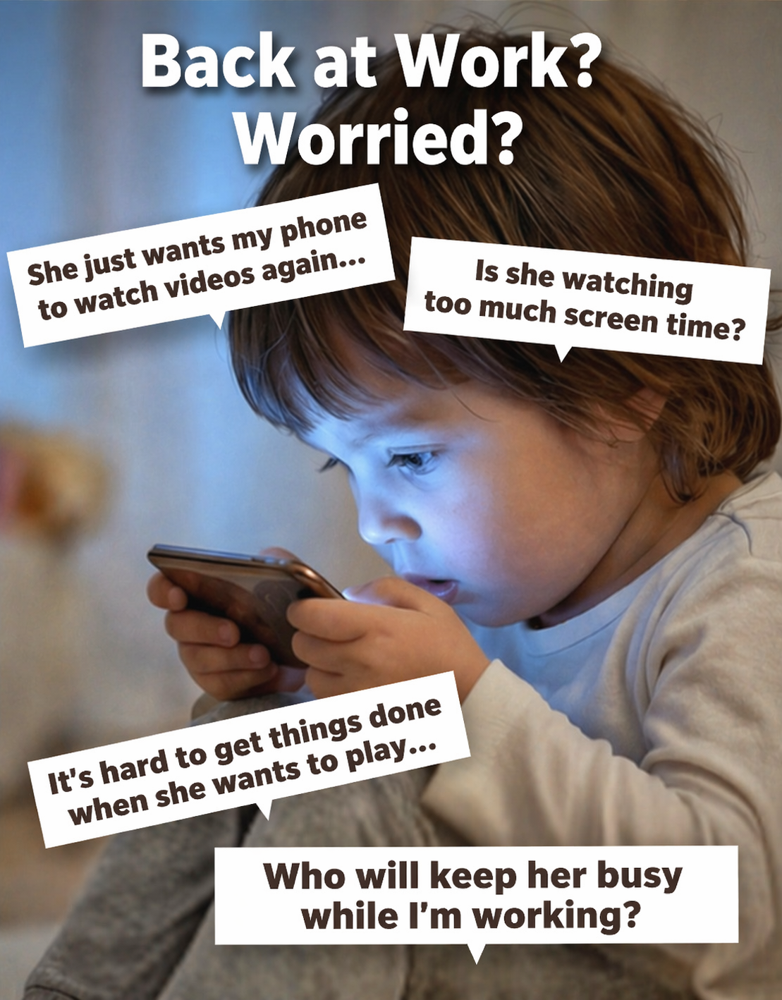 Back at work and worried — parents struggling with screen time